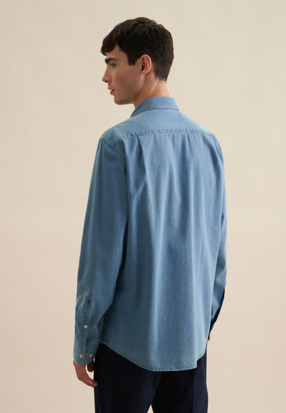 Studio Seidensticker Denim Casual Hemd in Regular mit Button-Down-Kragen Fabrikladen