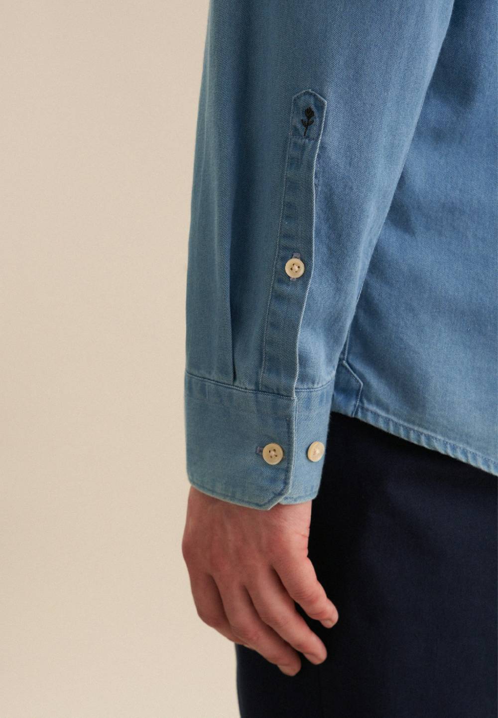 Studio Seidensticker Denim Casual Hemd in Regular mit Button-Down-Kragen Fabrikladen