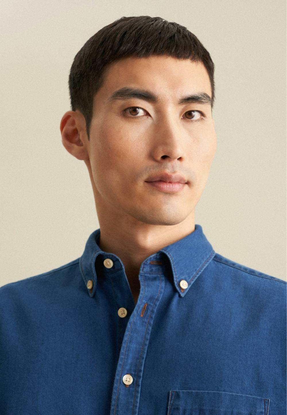 Studio Seidensticker Denim Casual Hemd in Regular mit Button-Down-Kragen Kostenloser Versand