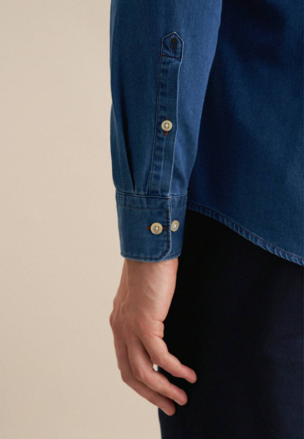 Studio Seidensticker Denim Casual Hemd in Slim mit Button-Down-Kragen Cyber Monday