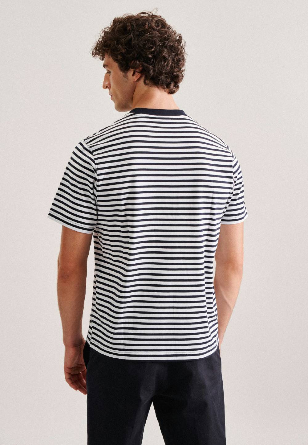 Studio Seidensticker Rundhals T-Shirt Gerader Schnitt (Normal-Fit) Discount Store für neue Produkte