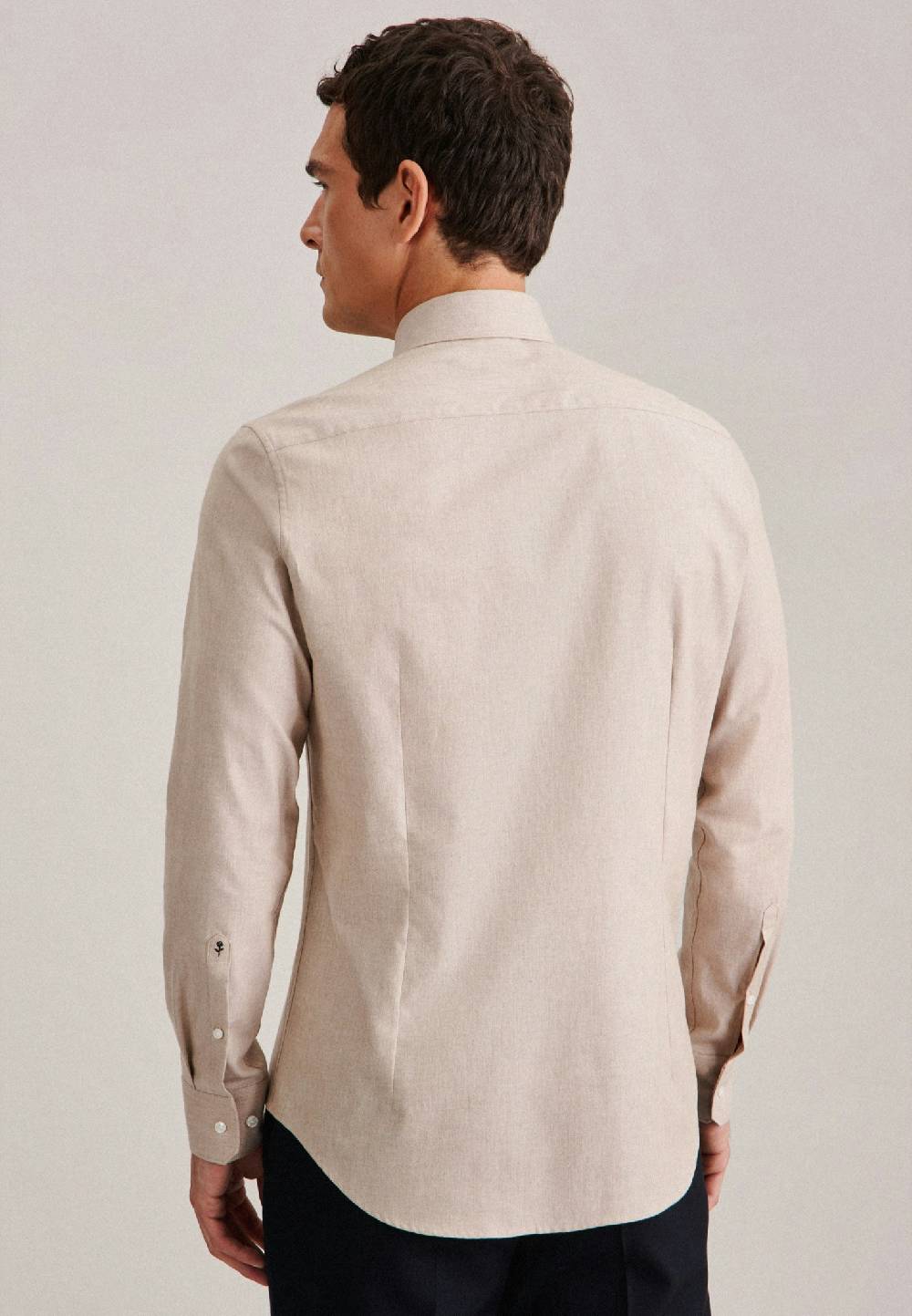 Studio Seidensticker Twill Flanellhemd in Slim mit Kentkragen Super Sparpreis