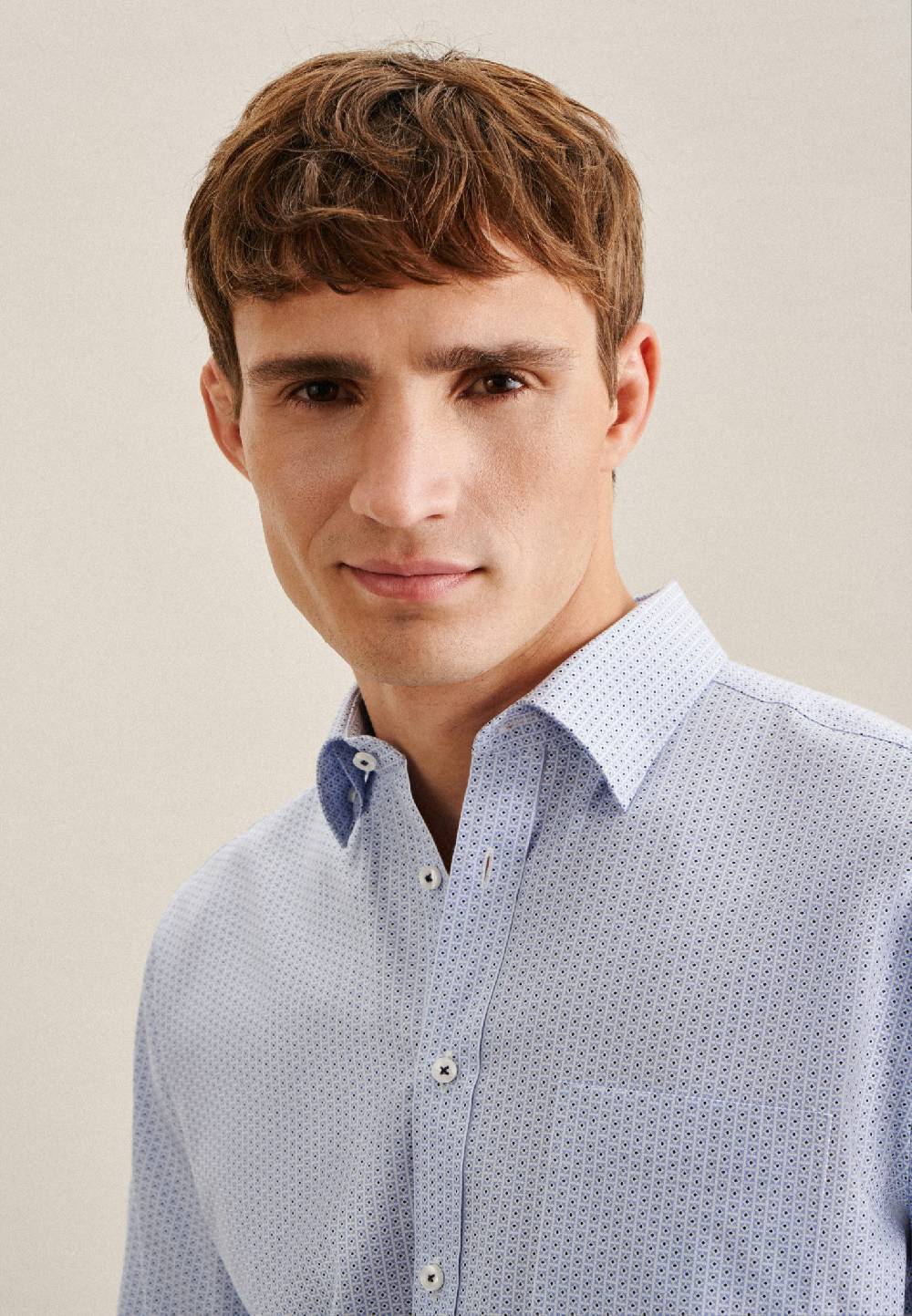 Studio Seidensticker Twill Business Hemd in Regular mit Covered-Button-Down-Kragen Nur für heute