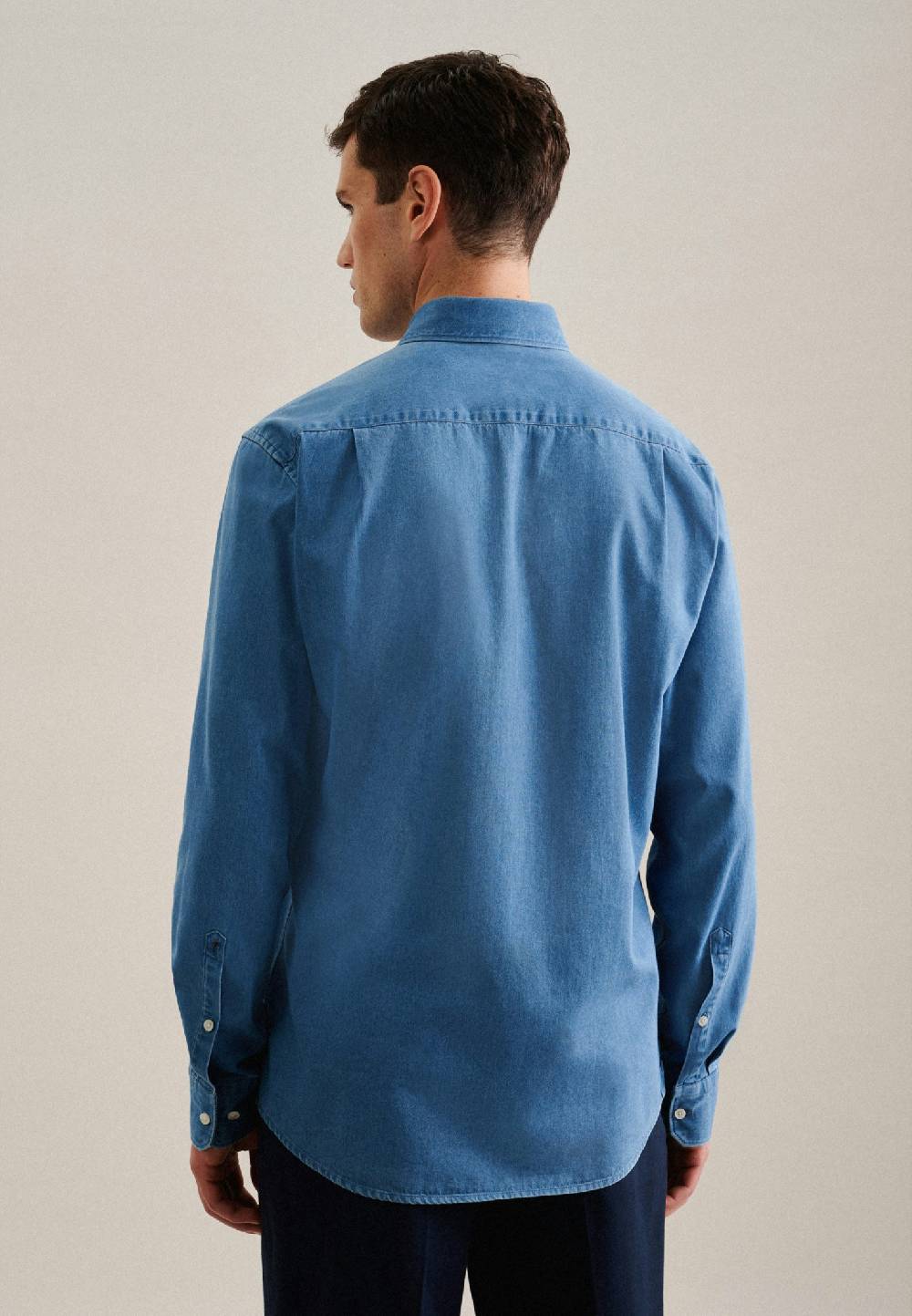 Studio Seidensticker Denim Casual Hemd in Regular mit Button-Down-Kragen Outlet