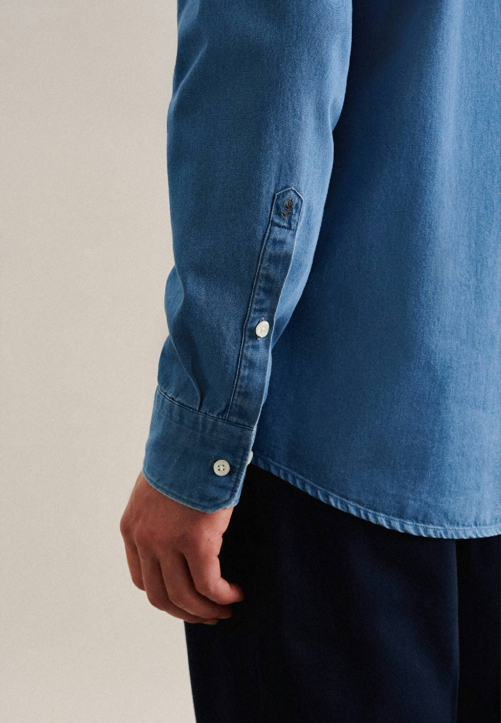 Studio Seidensticker Denim Casual Hemd in Regular mit Button-Down-Kragen Outlet