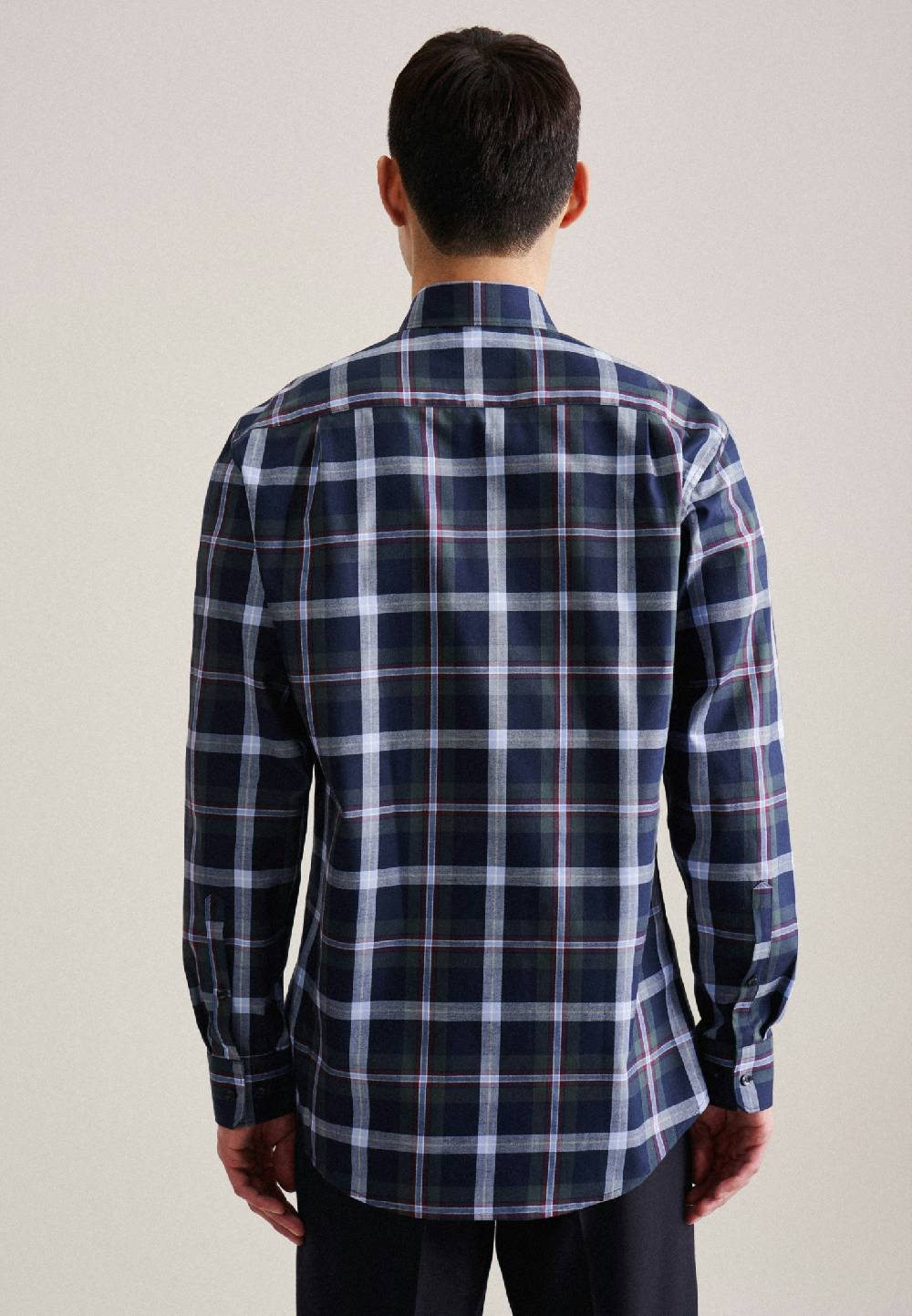 Studio Seidensticker Twill Flanellhemd in Regular mit Button-Down-Kragen Lagerräumung