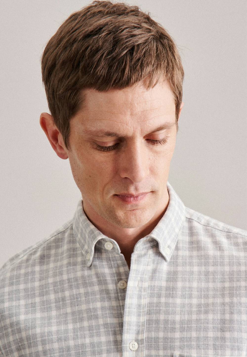 Studio Seidensticker Twill Casual Hemd in Regular mit Button-Down-Kragen Top Angebot