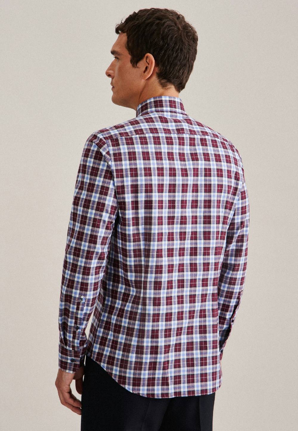 Studio Seidensticker Twill Flanellhemd in Slim mit Button-Down-Kragen Bis zu 55% Rabatt