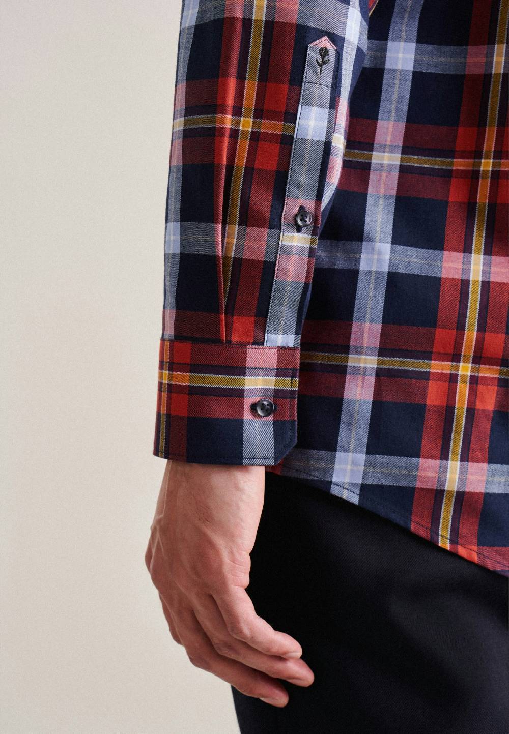 Studio Seidensticker Twill Flanellhemd in Regular mit Button-Down-Kragen Discount Store für neue Produkte