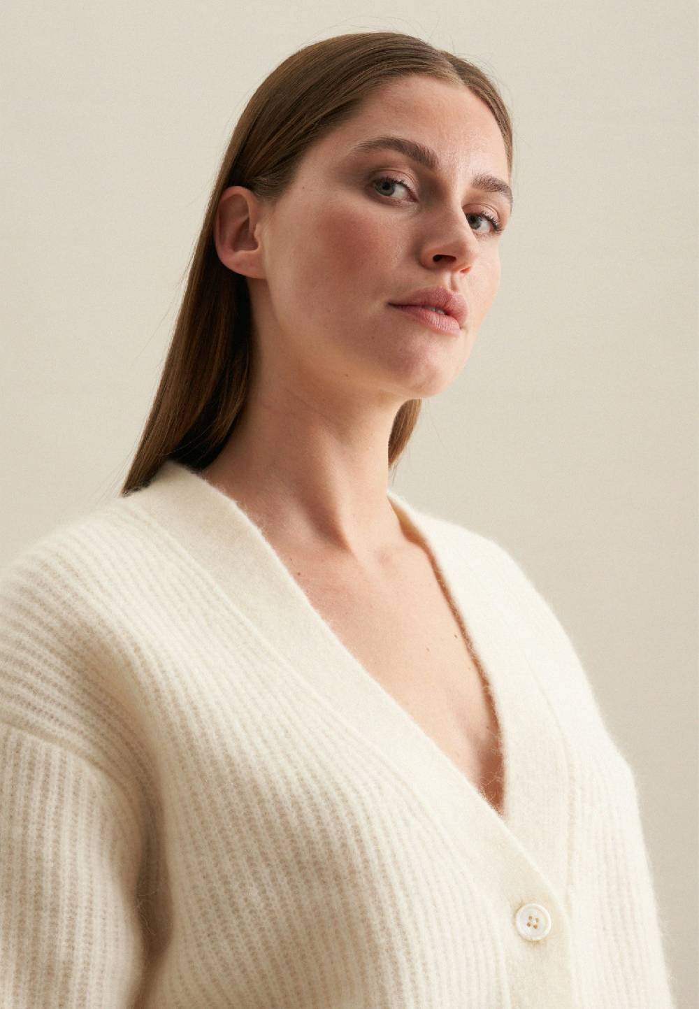 Studio Seidensticker V-Neck Strick-Jacke Oversized Tägliche Deals