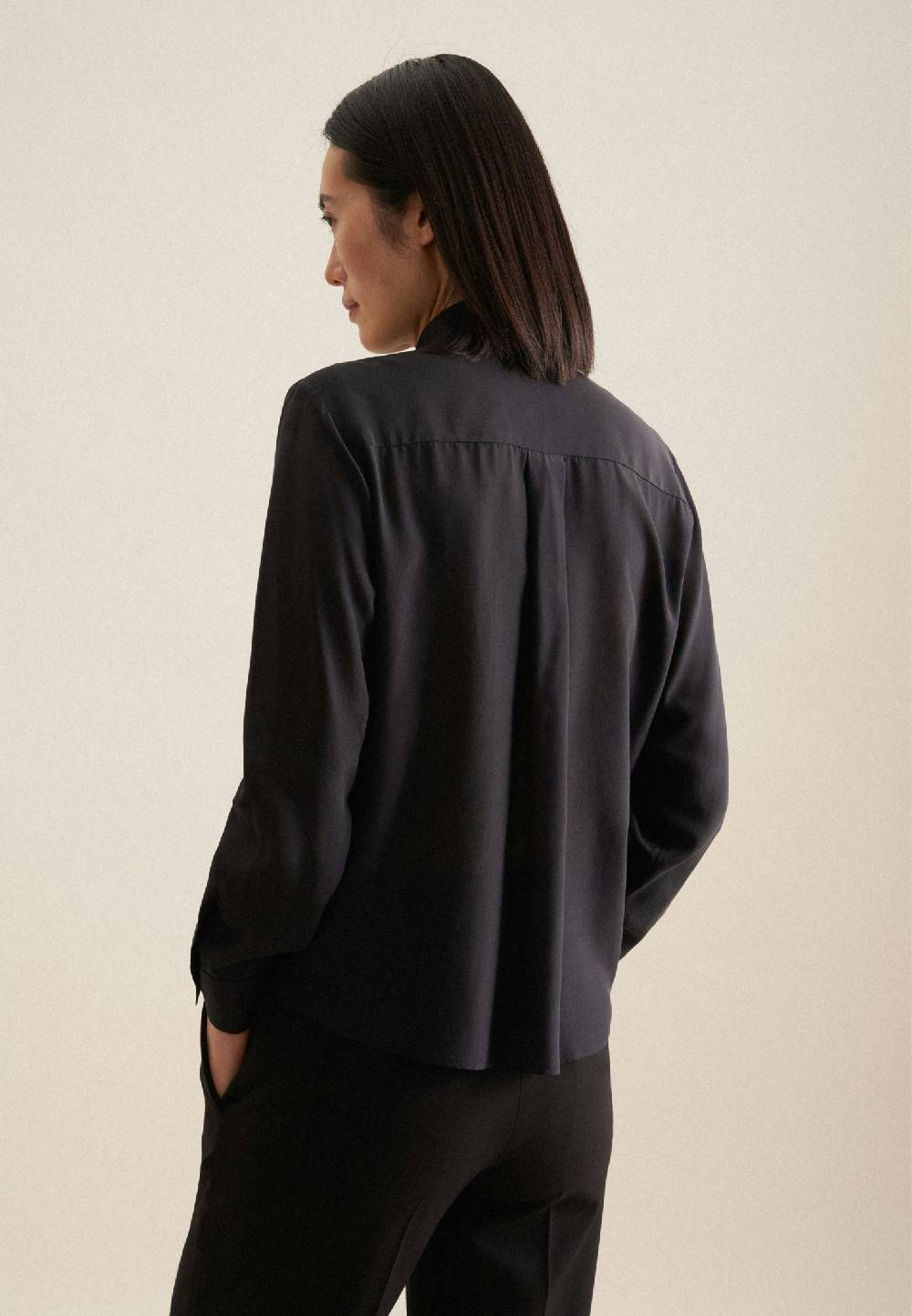 Studio Seidensticker Krepp Rüschenbluse Bis zu 50% Rabatt