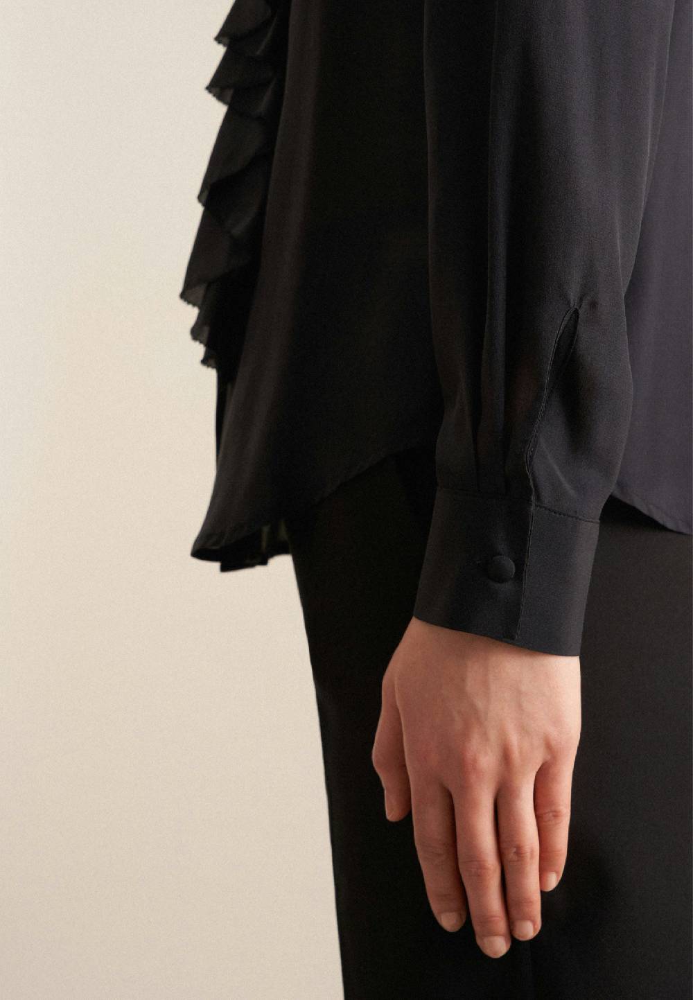 Studio Seidensticker Krepp Rüschenbluse Bis zu 50% Rabatt