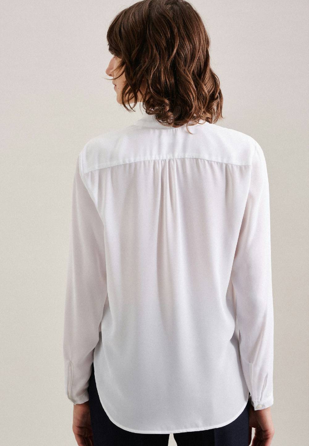 Studio Seidensticker Krepp Wickelbluse 50% Rabatt für begrenzte Zeit